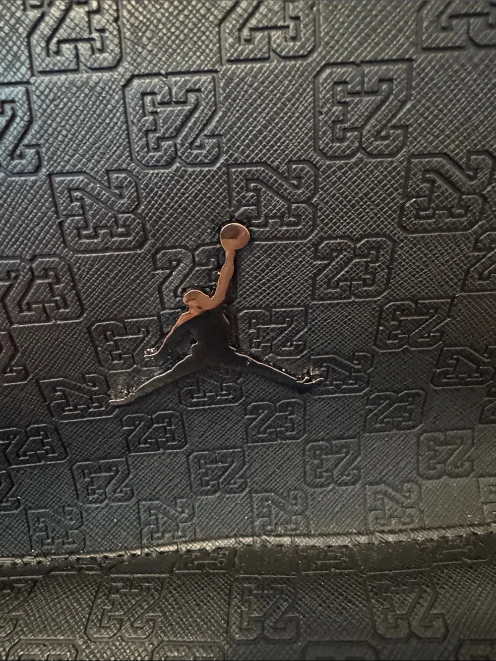 Jordan Black Embossed '23' Backpack with Jumpman Logo